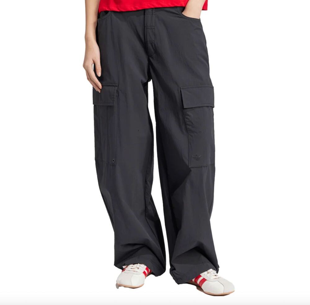 Adidas Originals Premium Essentials Cargo Pants Black Women's US 8 JD4786